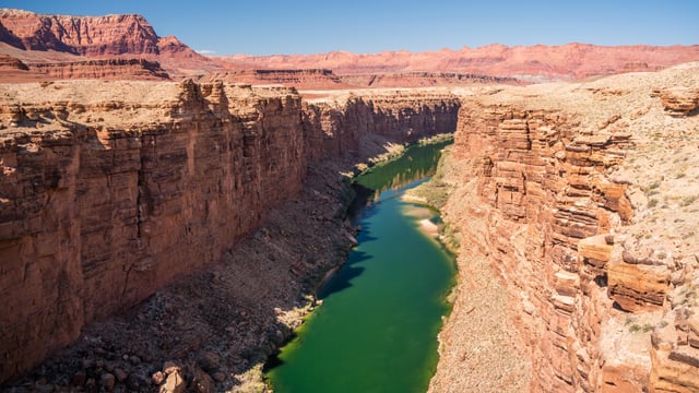 Colorado River in Marble Canyon, AZ, USA. Basically the beginning of the Grand Canyon [OC]